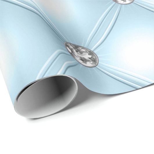  blauwe rode juwelen Puffy Cadeaupapier (Rol Hoek)