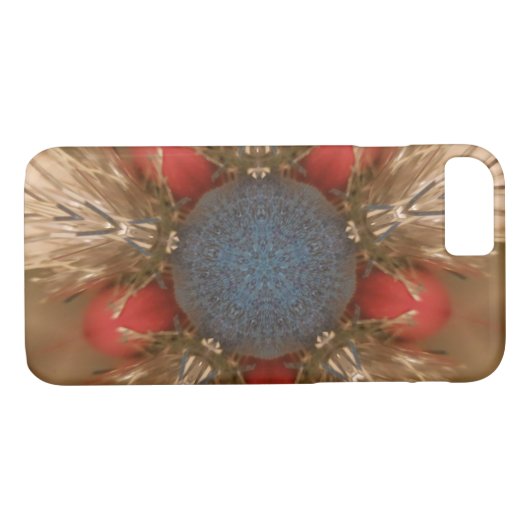 Blauwe rode kerstdecoratie Baubles Case-Mate iPhone Case (Achterkant (Horizontaal))