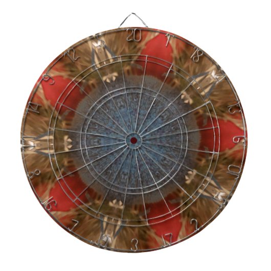 Blauwe rode kerstdecoratie Baubles Dartbord (Voorkant)