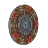 Blauwe rode kerstdecoratie Baubles Dartbord (Voorkant Links)