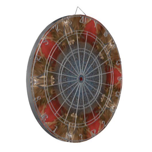 Blauwe rode kerstdecoratie Baubles Dartbord (Voorkant Links)