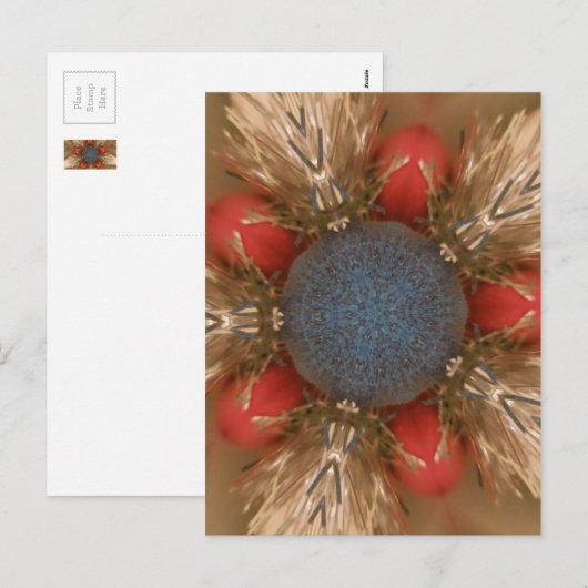 Blauwe rode kerstdecoratie Baubles Feestdagenkaart (Voorkant / Achterkant)