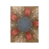 Blauwe rode kerstdecoratie Baubles Notitieblok (Linkerzijde)
