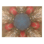 Blauwe rode kerstdecoratie Baubles Notitieblok (Voorkant)