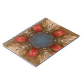 Blauwe rode kerstdecoratie Baubles Notitieboek (Linkerzijde)