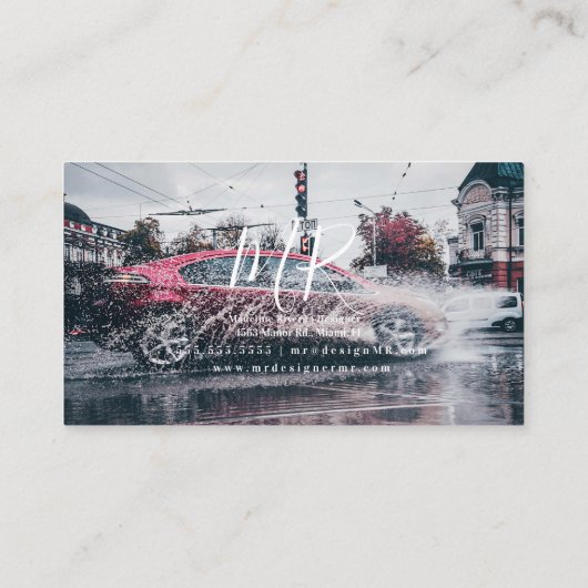 Blauwe rode kruis binnenste ontwerper keh lampjes visitekaartje (Achterkant)