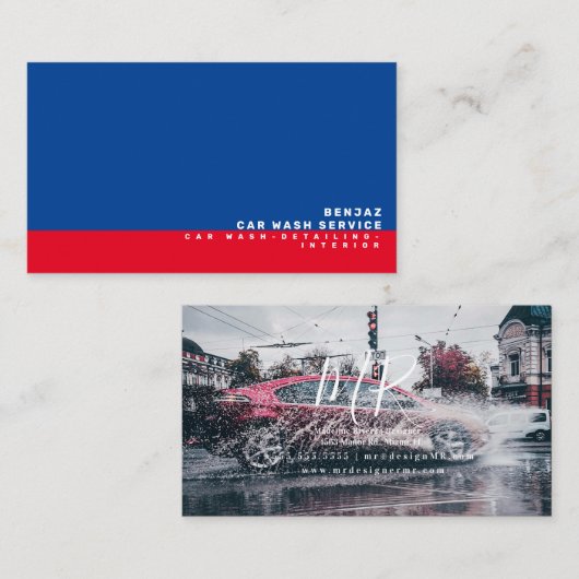 Blauwe rode kruis binnenste ontwerper keh lampjes visitekaartje (Voorkant / Achterkant)