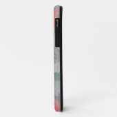 Blauwe rode kunst van romantisch bloempatroon / bl Case-Mate iPhone case (Achterkant/links)