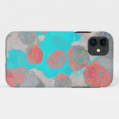 Blauwe rode kunst van romantisch bloempatroon / bl Case-Mate iPhone case (Achterkant (horizontaal))