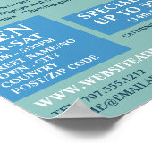 Blauwe rode lipop, snoepgoed poster (Hoek)