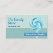 Blauwe rode lipop, suikergoedartikelen visitekaartje (Voorkant)