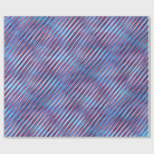 Blauwe rode moiré strepen, optische illusie, Abstr Cadeaupapier (Vlak)