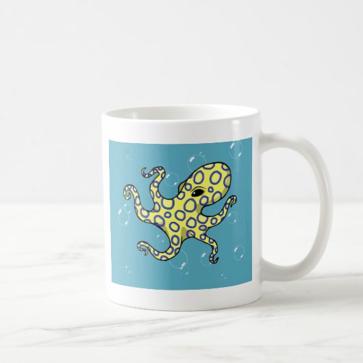 Blauwe rode octopus koffiemok (Rechts)