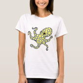 Blauwe rode octopus t-shirt (Voorkant)