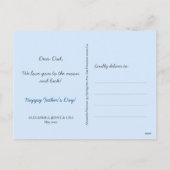 Blauwe rode oranje ballonnen aangepast Vaderdag fo Feestdagenkaart (Achterkant)