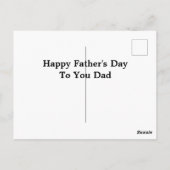 Blauwe rode Oranje strepen Stropdassen Happy Vader Briefkaart (Achterkant)