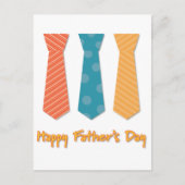 Blauwe rode Oranje strepen Stropdassen Happy Vader Briefkaart (Voorkant)