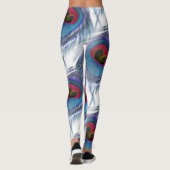 Blauwe rode pacock Leggings (Achterkant)