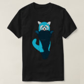 Blauwe rode panda 2 t-shirt (Design voorkant)