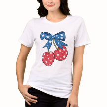 blauwe rode patriotische kersen met strik