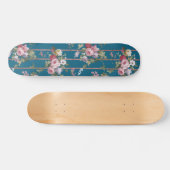 blauwe rode, roze roze rozen, strepen voor oraal persoonlijk skateboard (Horizontaal)