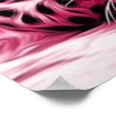 Blauwe rode roze tijger Wildcat-illustratie Poster (Hoek)