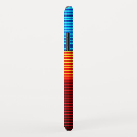 Blauwe rode strepen Case-Mate iPhone case (Achterkant/rechts)