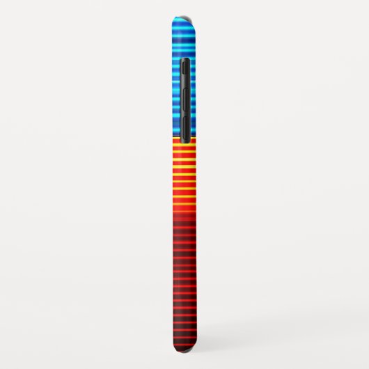 Blauwe rode strepen Case-Mate iPhone case (Achterkant/links)