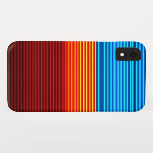 Blauwe rode strepen Case-Mate iPhone case (Achterkant (horizontaal))