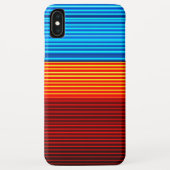 Blauwe rode strepen Case-Mate iPhone case (Achterkant)