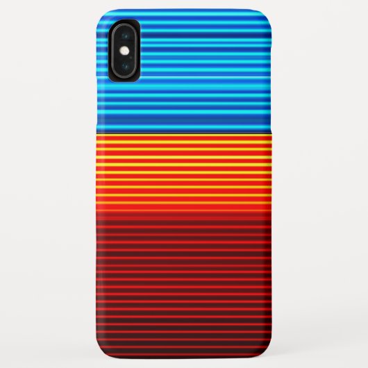 Blauwe rode strepen Case-Mate iPhone case (Achterkant)