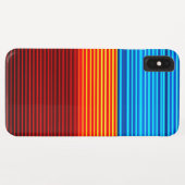 Blauwe rode strepen Case-Mate iPhone case (Achterkant (horizontaal))