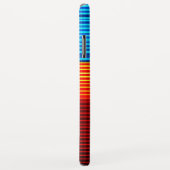 Blauwe rode strepen Case-Mate iPhone case (Achterkant/rechts)