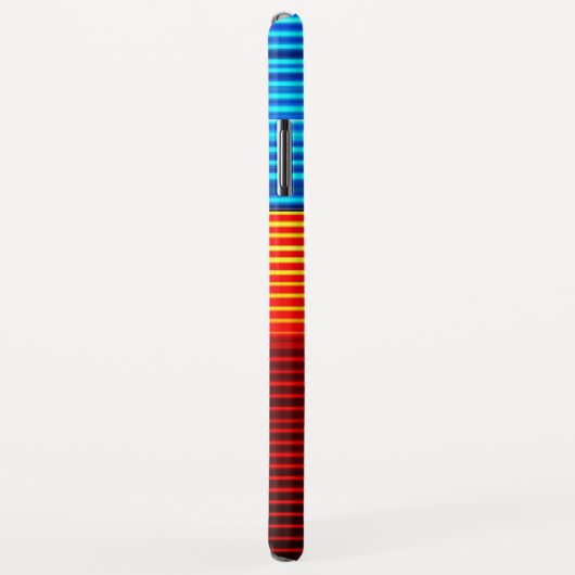 Blauwe rode strepen Case-Mate iPhone case (Achterkant/rechts)
