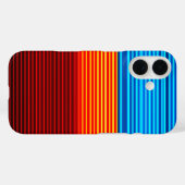 Blauwe rode strepen Case-Mate iPhone case (Achterkant (horizontaal))