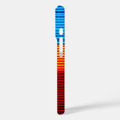 Blauwe rode strepen Case-Mate iPhone case (Achterkant / Links)