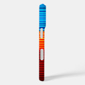 Blauwe rode strepen Case-Mate iPhone case (Achterkant / Rechts)