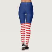 Blauwe & Rode Strepen Trump 2024 Leggings (Achterkant)