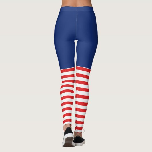 Blauwe & Rode Strepen Trump 2024 Leggings (Achterkant)