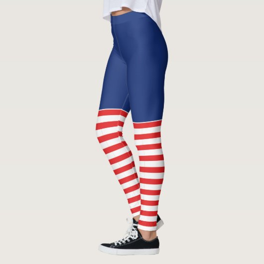 Blauwe & Rode Strepen Trump 2024 Leggings (Links)