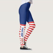 Blauwe & Rode Strepen Trump 2024 Leggings (Rechts)