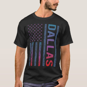 Blauwe rode vlag - Dallas T-shirt