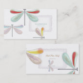 Blauwe rode vlindernacht fijn zijde Busi Visitekaartje (Voorkant / Achterkant)