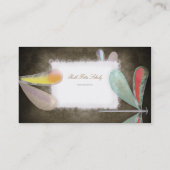 Blauwe rode vlindernacht fijn zijde Busi Visitekaartje (Achterkant)