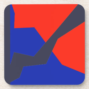 Blauwe rode witte vlag bier onderzetter