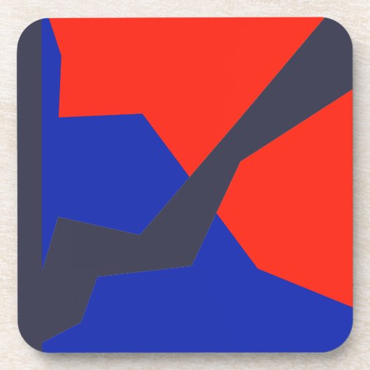 Blauwe rode witte vlag bier onderzetter (Voorkant)