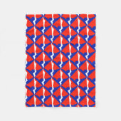 Blauwe rode witte vlag fleece deken (Voorkant)