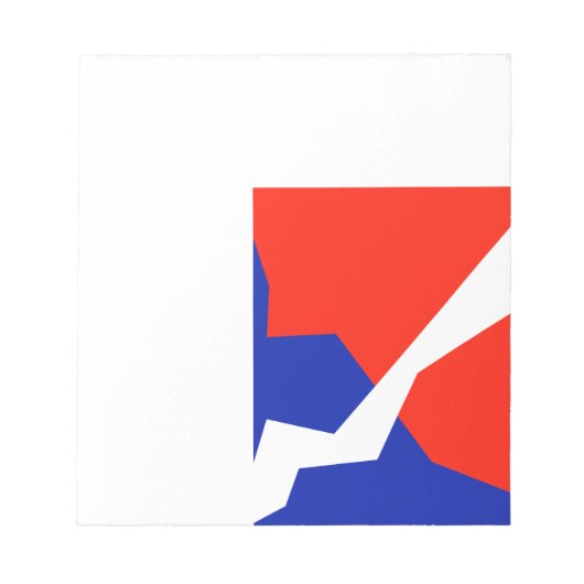 Blauwe rode witte vlag notitieblok (Voorkant)