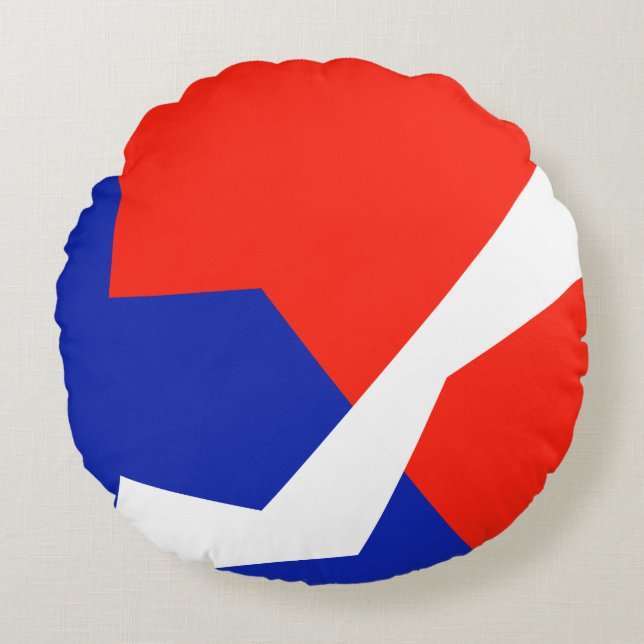 Blauwe rode witte vlag rond kussen (Voorkant)
