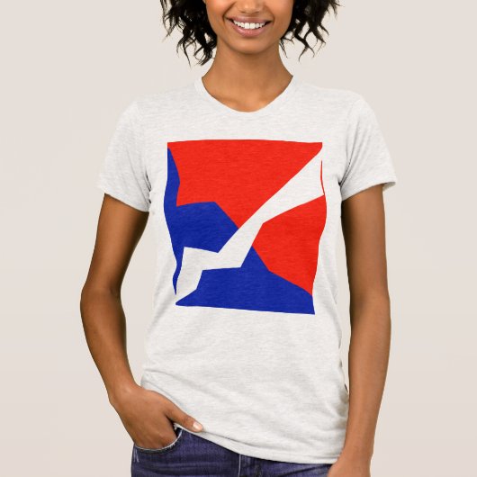 Blauwe rode witte vlag t-shirt (Voorkant)
